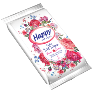 Vlažne maramice Happy Pocket Ruže